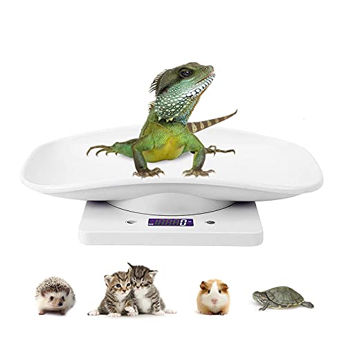  Digital Pet Scale, Small Animal Scale With Pet Anti Lost Alarm Sensor ＆ Reflective Collar, Multi-Function LED Pet Weight Scale(Max. 33 Lbs), For Weighing Puppy/Kitten/Ferret/Reptiles/Tortoises/Food
