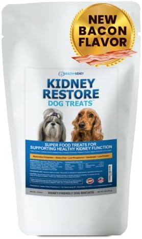  Kidney Restore Bacon Flavor Dog Treats: Low Protein Dog Treats For Kidney Health. Kidney Dog Treats For Kidney Function For Dogs. Renal Friendly Low Protein