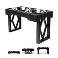  Pet Zone Designer Diner 3 Height Adjustable Dog Food Stand With 2 Stainless Steel Dog Bowls (7 Cup Capacity Each)
