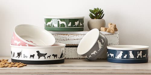  Bone Dry Ceramic Pet Silhouette Collection, Small Set, 4.25x2, Navy, Cat's Meow, 2 Piece (Pack Of 2)