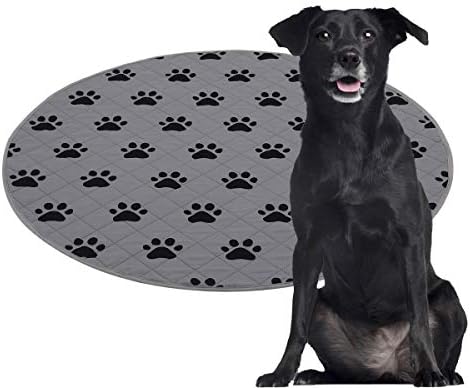  SPXTEX Dog Crate Pads Dog Pee Pads Rugs Washable Dog Pads, Non Slip Puppy Pee Pads For Small Dogs, Waterproof Pet Pad Rug, Dog Whelping Training Pads For Dogs, 1 Piece, 82" Round
