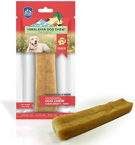  Himalayan Dog Chew Yak Cheese Dog Chews, 100% Natural, Long Lasting, Gluten Free, Healthy & Safe Dog Treats, Lactose & Grain Free, Protein Rich, Large Dogs 55 Lbs & Smaller, Real Bacon Bits, 3.3 Oz