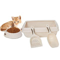GENERIC Plastic Pet Supplies Set Cat Kitten Dog Litter Tray, Bowl, Litter Scoop And Food Scoop