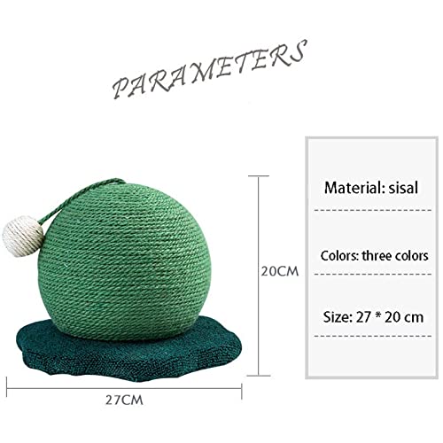  JYDQM Cats Tree Scratcher Woven Cats Scratch Cactus Ball With Wood Base Pet Toy Scratch Board Ball Pet Cat Supplies (Color : C, Size : One Size)