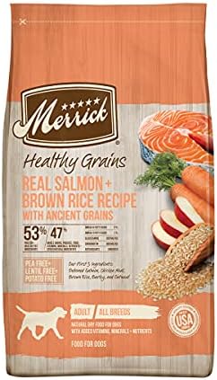  Merrick Classic Healthy Grains Dry Dog Food Real Beef + Brown Rice Recipe With Ancient Grains - 4 Lb. Bag