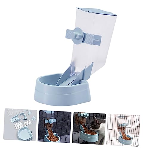  Hamster Accessories Cat Food Dispenser 3pcs Automatic Feeder Dog Automatic Feeder Hanging Plastic Sky-Blue Food Bowl Parakeet Food Automatic Parrot Feeder