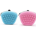  GAVIK 2pcs Silicone Dog Treat Pouch,Training Treat Pouch With Clip,Pet Treat Holder Hands Free For Wet Dry Food,Small Portable Silicone Puppy Treat Pouch