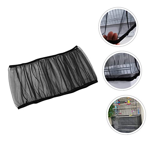  GANAZONO Bird Cage Bird Cage Food Catcher Bird Cage Catcher Mesh Catcher Guard Net Bird Cage Net Cage Net Cover Cage Apron Xuan Feng Black Mesh Gauze Budgie Cage Cover Birdcage Guard
