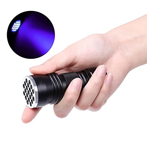  GRABOTE UV Flashlight 395nm LED Blacklight, 1 Switch Mode Lighting Effect Design Flashlights, 2 Pack Mini Flashlights Show Pets Urine Strains, Food Stains On Carpet Furniture Floor