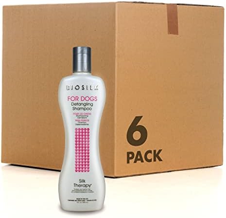  BioSilk For Dogs Silk Therapy Detangling Shampoo And Conditioner Bundle, 12 Fl Oz Each | Matted Hair Dog Detangler, Dog Detangling Shampoo & Conditioner | Sulfate And Paraben Free, Made In The USA