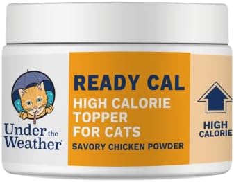  Under The Weather Ready Cal Powder For Cats | High-Calorie, Weight Gainer, Appetite Stimulant, Energy Booster Pet Suppliment | 20 Scoops (Scoop Included)