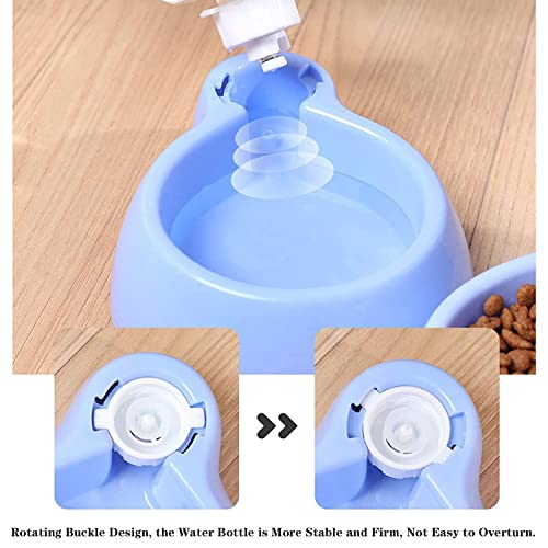  Mushroom Cat Feeder And Water Bowl Mushroom Shape Cat Feeder Mushroom Cat Food Feeder Pet Feeder And Water Food Dispenser Automatic For Small Large Pets Puppy Kitten Rabbit Bunny (Blue)