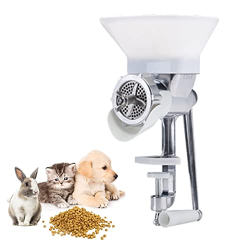  QCHIAN Manual Animal Feed Maker, Pet Dog Cat Feed Food Pellet Machine, Birds Fishing Bait Granulator Pelleter, 1.5/2.5/3/4/5/6/7/8/9/10mm Molds For Fish Parrot Chin Indigo Birds Larks Thrush