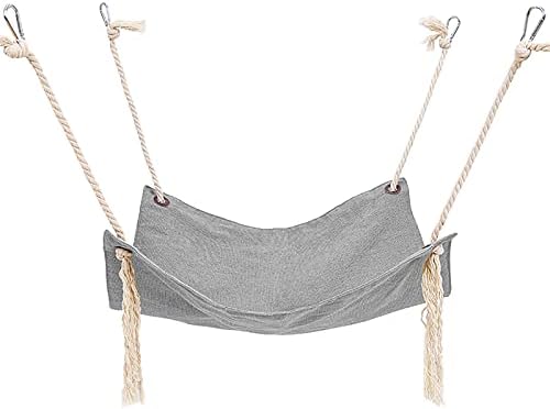 GENERIC Cat Hammocks Bed Pet Cage Hammocks Hanging Soft Pet Bed Pet Supplies For Dogs Bowls (Grey, One Size)