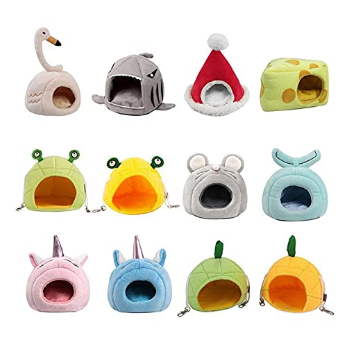  JKXWX Pet Hammock Cute Pet Nest Fruit Animal Food Nest Hanging Bed Hamster Hammock Small Animal Accessories For Hamster Rabbit Pet Hammock Bed (Color : Light Grey)