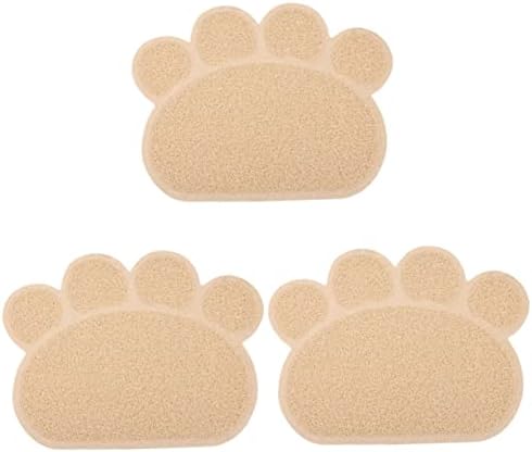  Cat Paw Design Mats: Cat Food Mat, Dog Food Mat, Non-Skid Spill Proof Pet Feeding Mat For Food And Water, Dog Placemat. This Cat Litter Mat Is Made Of Good Material, Very And Wont Tear Like Other Mats