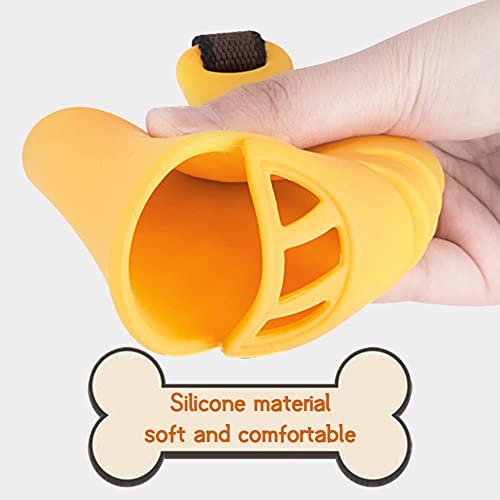  DELIFUR Dog Muzzle Soft Covered Muzzles Covers Silicone For Small Medium Dogs Prevent Biting And Chewing With Adjustable Straps (X-Large)