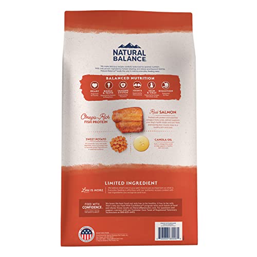  Natural Balance Limited Ingredient Adult Grain-Free Dry Dog Food, Salmon & Sweet Potato Recipe, 4 Pound (Pack Of 1)