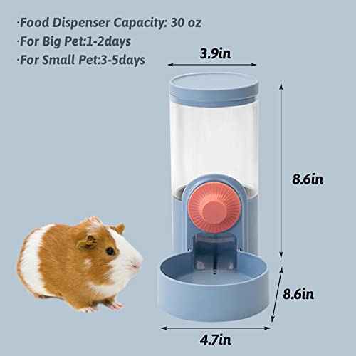  BNOSDM Rabbit Automatic Food Feeder Hanging Gravity Bunny Food Dispenser Small Animals Self Feeding Bowl For Cages 30 Oz Capacity Container For Ferret Rabbits Kittens Punnies