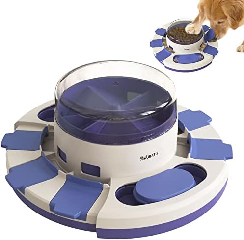  Kubatis Dog Puzzle Toys Level 3 2 1, Dog Treat Puzzle Slow Feeder, Interactive Enrichment Toys For Large/Medium/Small And Smart Dog, Dog Food Dispenser For Boredom And Mental Stimulation (Blue).