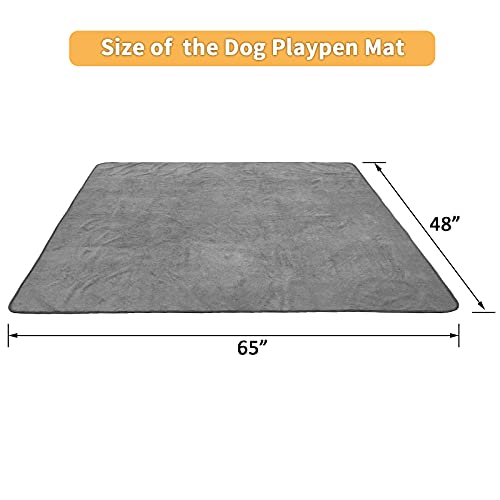  Dog Pee Pad Washable - Extra Large Instant Absorb Thicker Training Pads Non-Slip Pet Playpen Mat Waterproof Reusable Floor Mat Ideal For Puppy Senior Dog Whelping Incontinence Housebreaking (65“x48)