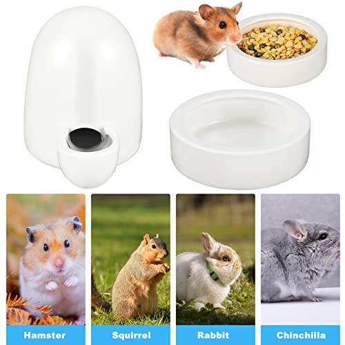  Yardwe Rabbit Food Rabbit Food 3pcs Hamster Hedgehog Feeders Chinchilla Small Guinea Pig Food Feeder Water Feeding Container Set Squirrel Food Pet Water Dispenser