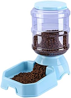  AYENCI Cat Automatic Water, 3.8L Dog Bowl Automatic Cat Feeder Large Capacity Pet Bowl Water Bottle For Cat Food Dish Water Dispenser Pet Feeding Supplies (Color : Green Food Feeder)