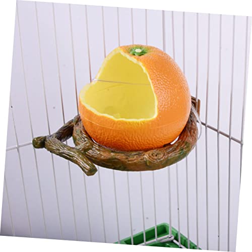  NOGRAX 4 Pcs Feed Portable Small Feeder Design Cup Parrot Cage Fruit Bowl Hamster Feeding Convenient For Animal Water Parakeet Dish Chinchilla Holder Lovely Birdcage Container Shaped Feeder