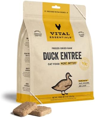  Vital Essentials Freeze Dried Cat Food, Pork Dinner Patties 8 Oz