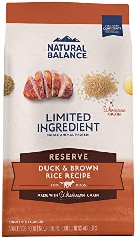  Natural Balance Limited Ingredient Adult Dry Dog Food With Healthy Grains, Lamb & Brown Rice Recipe, 12 Pound (Pack Of 1)