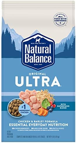  Natural Balance Original Ultra Chicken & Barley All Life Stages Dry Dog Food 11 Pound (Pack Of 1)