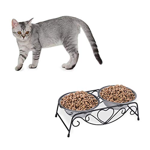  Dual Stainless Steel Dog Bowl Pet Water Food Feeder Bowl Dog Food Bowl Pet Bowl Size Small Pet Dog Utensils