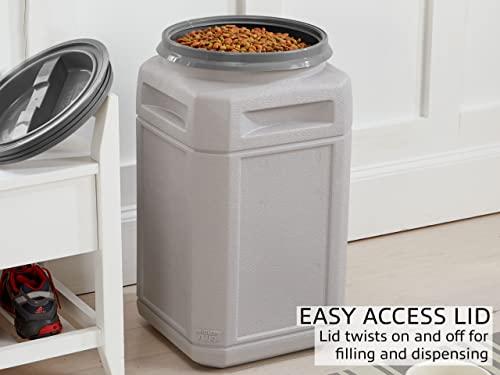  Mighty Tuff 13 Gallon/up To 54 Pound Pet Food Storage Container With Airtight Lid And Built-In Handles For Easy Transport, Made For Durable And Versatile Storage