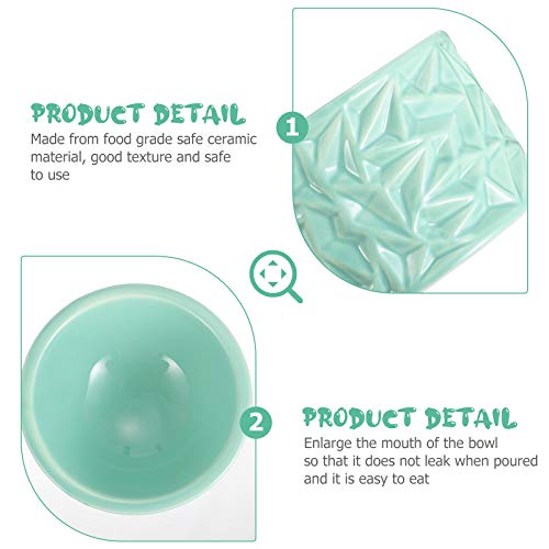  Pet Bowl Neck Protection Pet Feeder Ceramic Cat Bowl Cat Food Bowl Anti- Skid Feeder