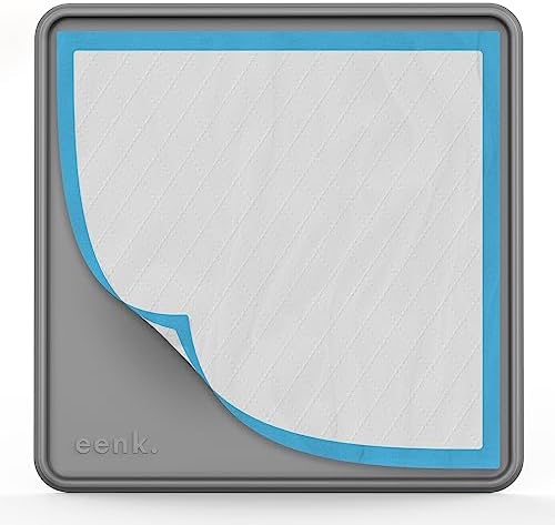  Pee Pad Tray For Dogs - Raised Lip Edge For No Spill Floor Protection, 27” X 27” Non-Slip Silicone Mat - Large Beige