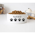 GENERIC Personalized Dog Foodprint Pattern Pet Bowl Cat Bowls, Cute Dog Bowl With Name, Custom Ceramic Dog Cat Pet Bowls Available In Two Sizes