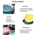  RMNHPTK Ceramic Cat Food Plates Cat Shallow Dish With Non-Slip Pad Cat Feeding Wide Bowls Whisker Relief Cat Dishes Dry Wet Cat Food Bowls