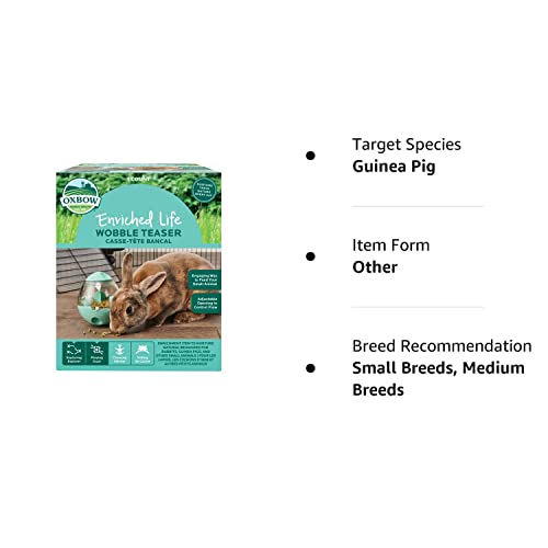  Oxbow Enriched Life Wobble Teaser Food & Treat Dispenser For Guinea Pig, Medium