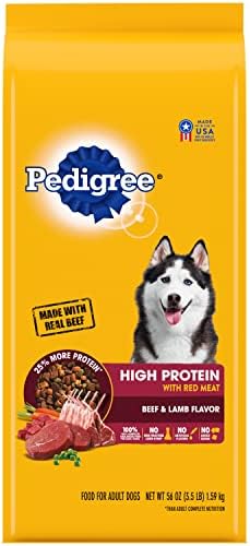  Pedigree High Protein Adult Dry Dog Food Chicken And Turkey Flavor Dog Kibble, 18 Lb. Bag