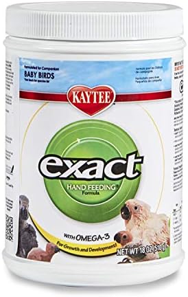  Kaytee Exact Hand Feeding Pet Bird Baby Food For Parrots, Parakeets, Lovebirds, Cockatiels, Conures, Cockatoos, And Macaws, 5 Pound