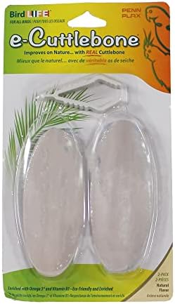  Penn-Plax Bird-Life Flavored E Cuttlebone 6 Pack – Mango & Banana – Enriched With Omega 3 And Vitamin B1 – Great For All Birds
