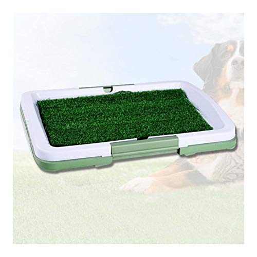  YangYan 3 Layers Large Dog Pet Potty Training Pee Pad Mat Puppy Tray Grass Toilet Simulation Lawn For Indoor Potty Training Pet Supply (Color : Light Green, Size : L 46x32x5 Cm)