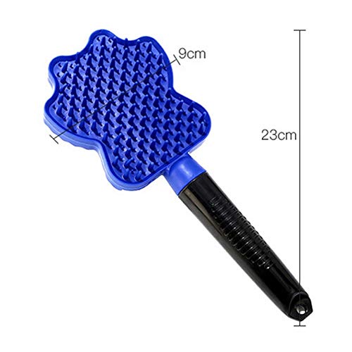  YangYan Pet Dogs Home Grooming Tool Smooth Round Soft Comb Dog Soft Massage Comb Pet Grooming Brush (Color : Blue, Size : M)