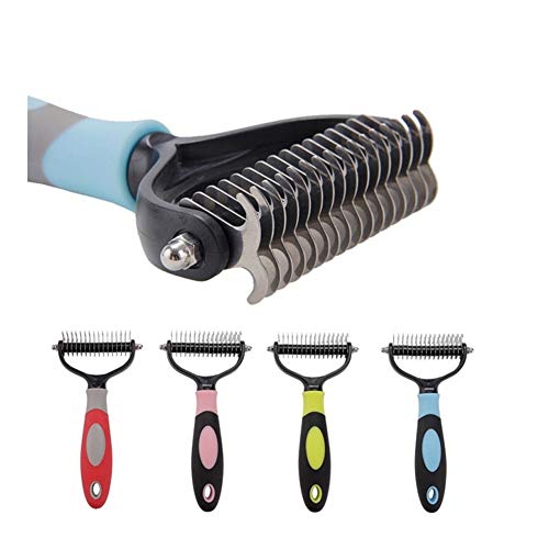  YangYan Pet Clean Hair Removal Remove Floating Hair Open Knot Comb Grooming Shedding Rake Dog Cat Pet Brush Grooming Tool (Color : Y, Size : S)