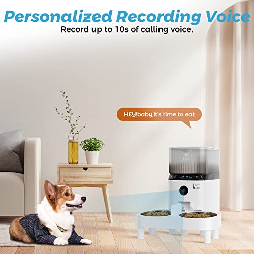  Sobralik Automatic Cat Feeders, Smart Timed Automatic Dog Feeder, HD Camera Voice And Video Recording, Cat Food Dispenser Portion, 2.4G Wi-Fi Enabled App Control, 5L Capacity For Cats Dogs