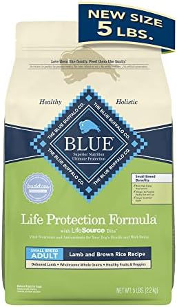  Blue Buffalo Life Protection Formula Natural Adult Small Breed Dry Dog Food, Chicken And Brown Rice 5-lb Trial Size Bag