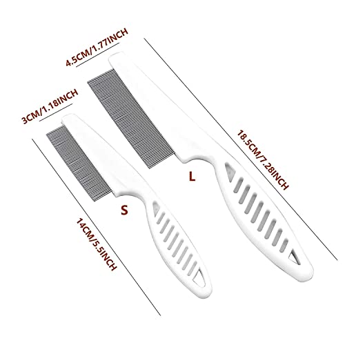  Zentric Magic Pet Comb, Zentric Multifunctional Pet Hair Comb Flea And Tear Stain Removal,dog Comb, Flea Comb For Dogs And Cats, Pet Comb (1 Pair, White)