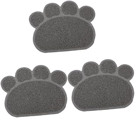 Cat Paw Design Mats: Cat Food Mat, Dog Food Mat, Non-Skid Spill Proof Pet Feeding Mat For Food And Water, Dog Placemat. This Cat Litter Mat Is Made Of Good Material, Very And Wont Tear Like Other Mats