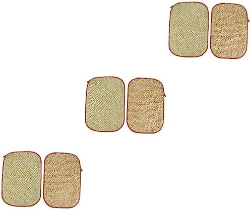  Iplusmile 4 Pcs Rabbit Mat Small Dog Chew Toys Chinchilla Bedding Toys For Kittens Rabbit Bed Cat Summer Mat Pet Bedding Cooling Grass Mat Cool Bed Manual Grass And Vines Chew Toys