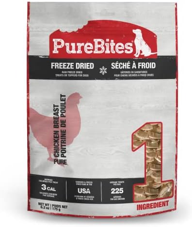  PureBites Freeze Dried RAW Chicken Breast Treats For Dogs, 8.6oz